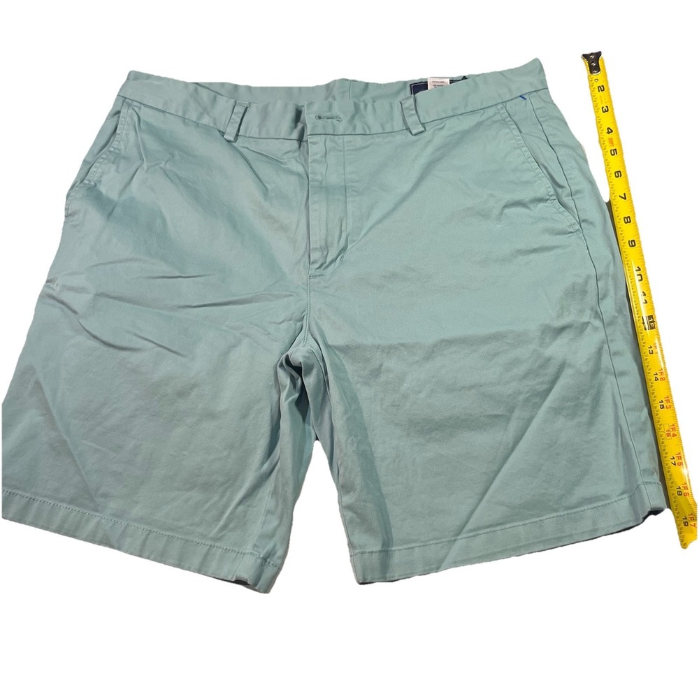 Vineyard Vines Breaker Shorts‎ Men's 36 Teal Flat Front Stretch Preppy 9" Inseam